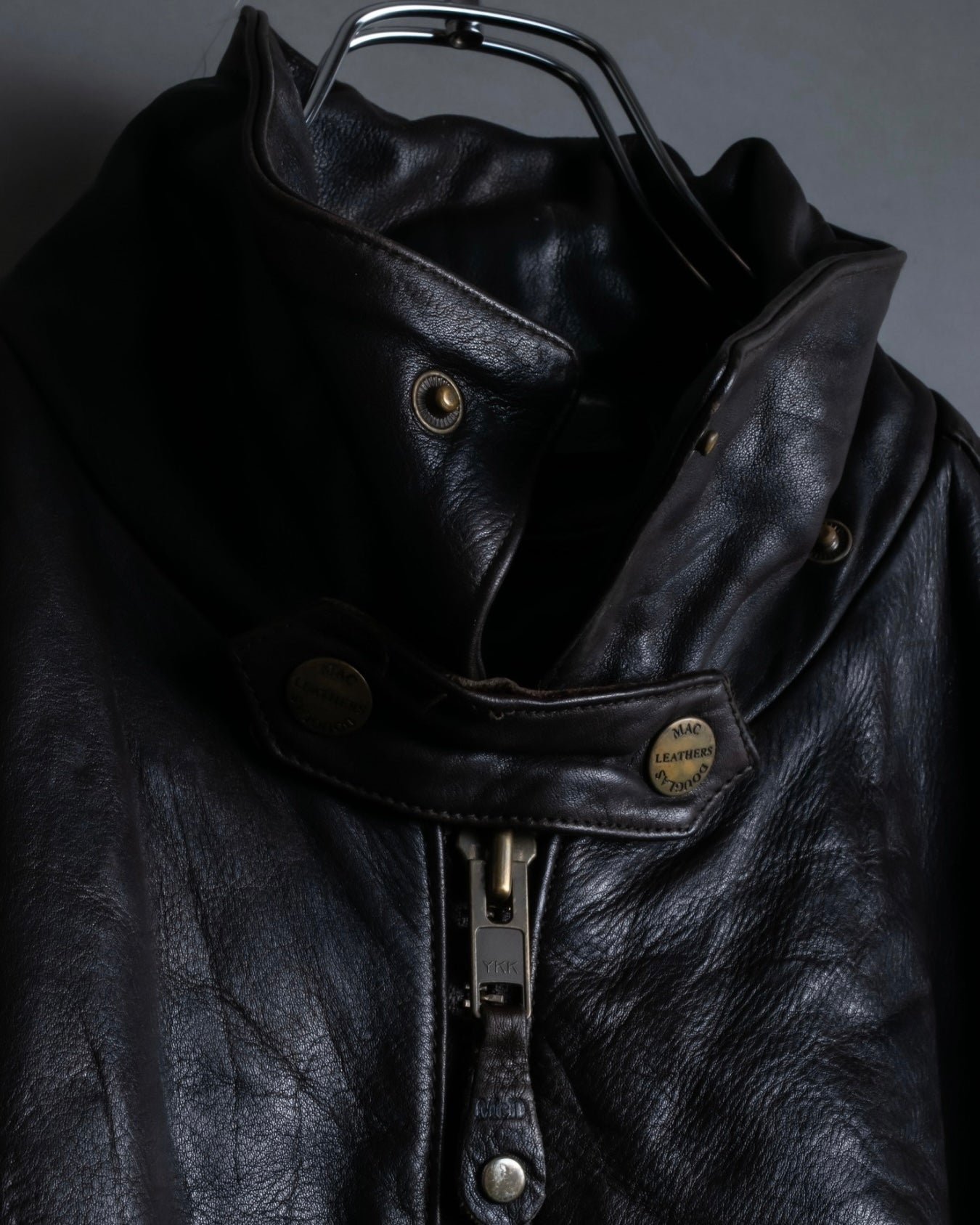 Vintage oversized leather flight jacket