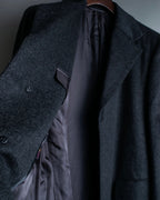"VERSACE" fly-front double-breasted wool coat