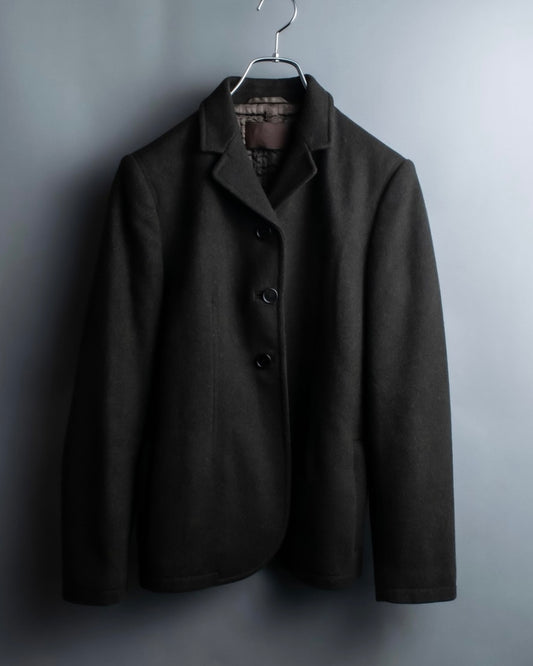 "PRADA" drop shoulder compact single wool jacket