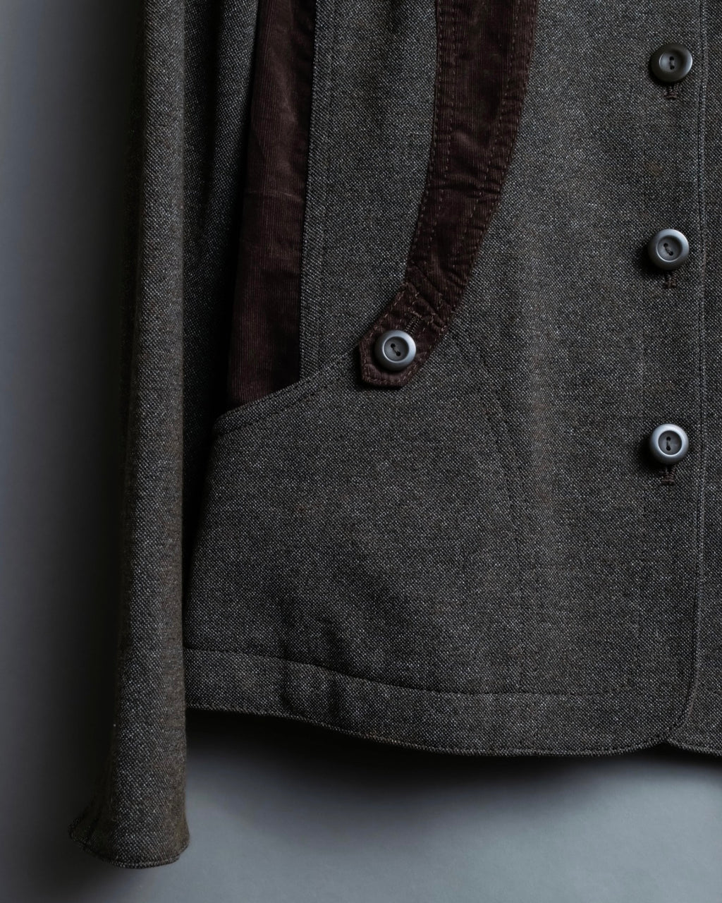 "KANSAI BIS" tailored corduroy combination jacket