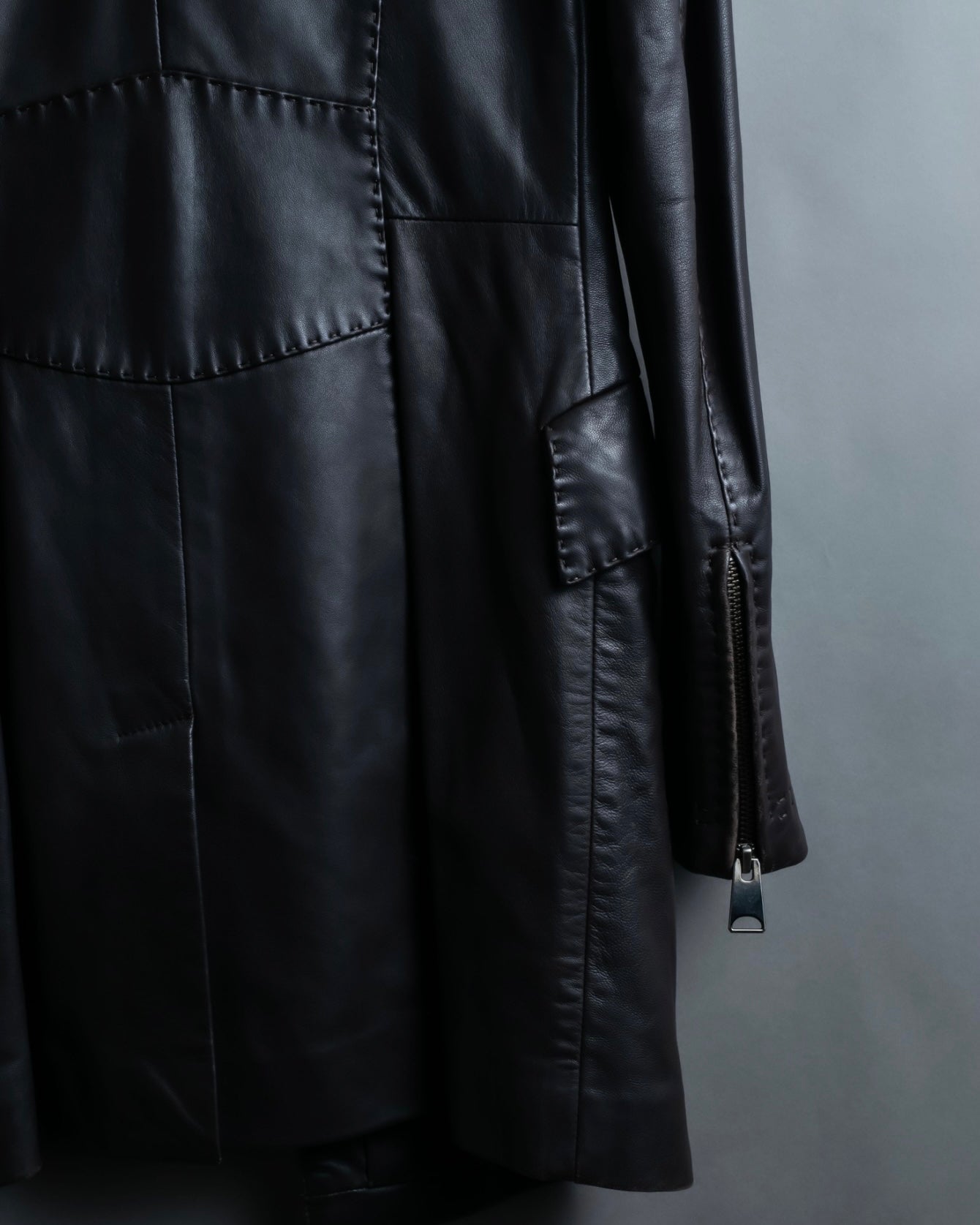 "Emporio Armani" leather stitch special design jacket