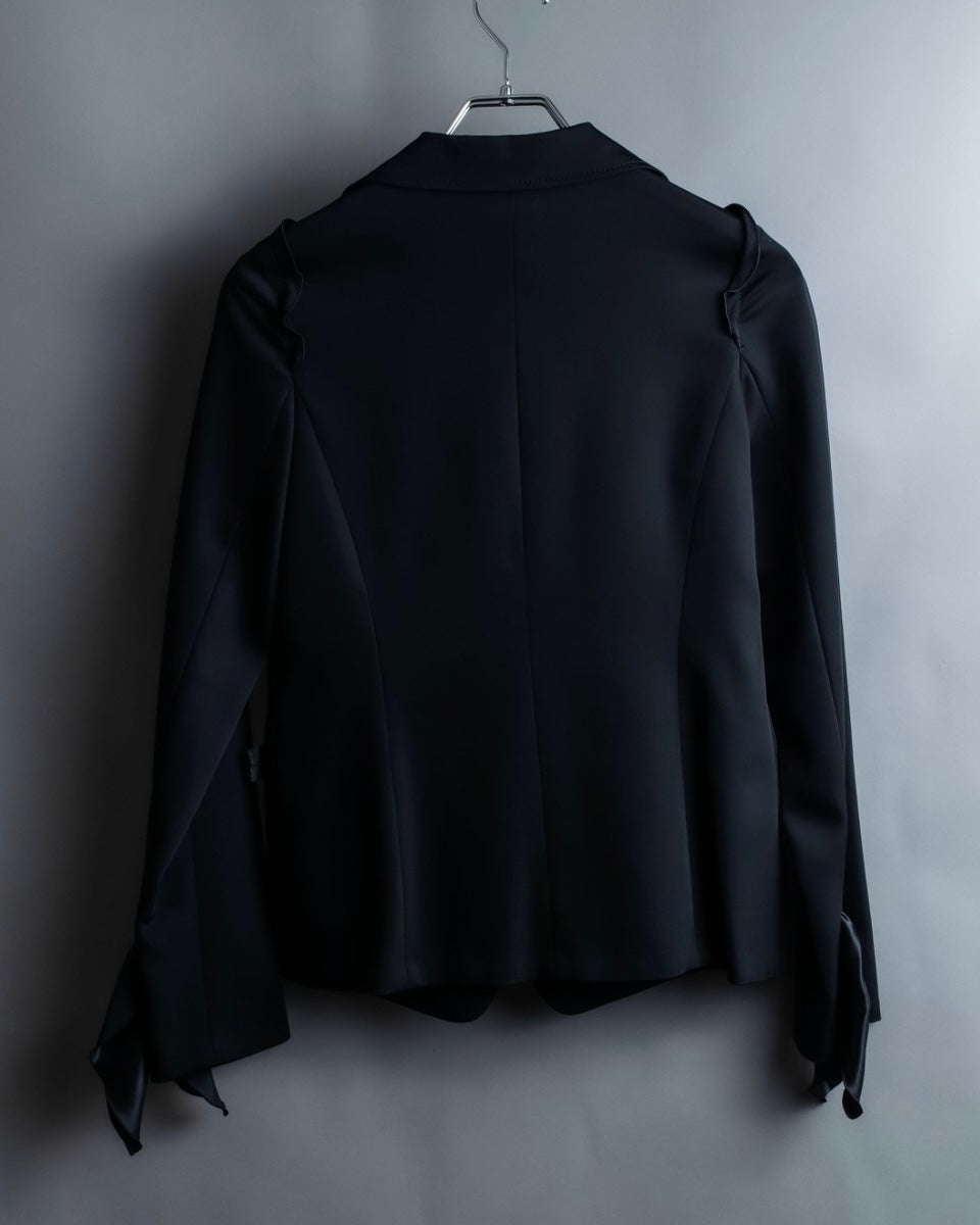 "LANVIN en Bleu" Tape-decorated tailored jacket