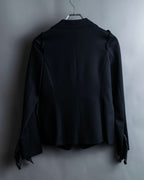 "LANVIN en Bleu" Tape-decorated tailored jacket