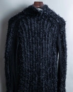 "FENDI" mohair shaggy long cardigan