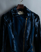 "BLUMARINE" fur combination riders jacket