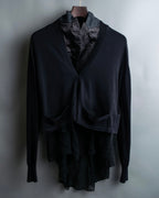 "sacai" Sheer corset layered cardigan jacket