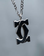 "Cartier" 925 silver logo motif necklace