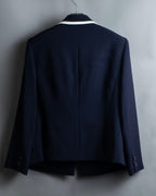 “Burberrys” open collar piping designed jacket