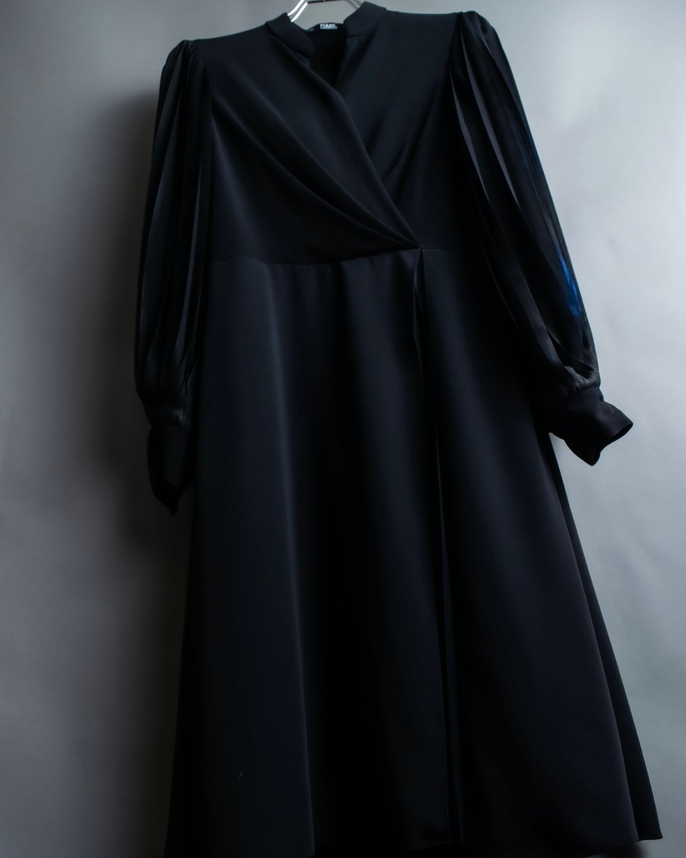“Karl Lagerfeld”  pleats designed stand collar summer dress
