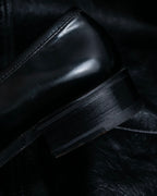 “GUCCI” square toe silver horsebit loafer