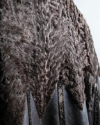 "Guy laroche" vintage real fur leather coat