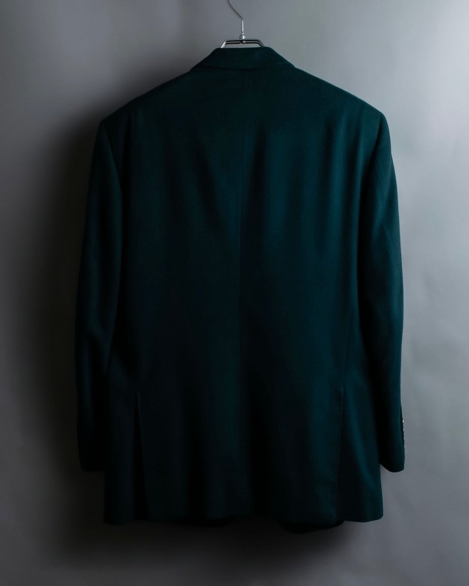 "Christian Dior MONSIEUR" Wool cashmere vibrant blue green tailored jacket