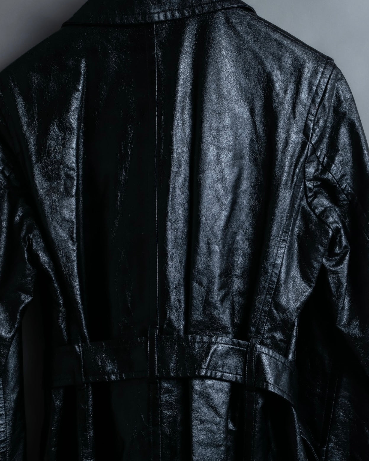 "tricot Comme des Garçons" Archive leather trench coat