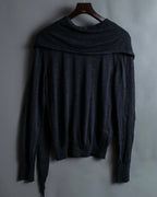 HERMES Margiela Period 100% Wool Collar Knit