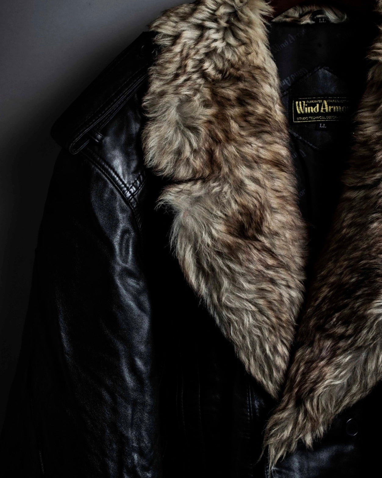 3XL Oversilhouette Faux Fur Leather Coat