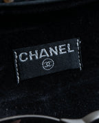 “CHANEL”  metal plate flame oval sunglasses