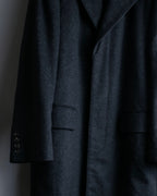 "VERSACE" fly-front double-breasted wool coat