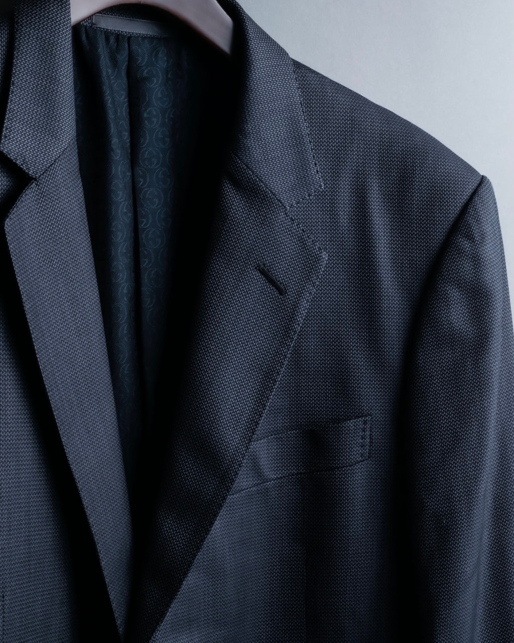 "GUCCI" silk blend gray blue spring setup