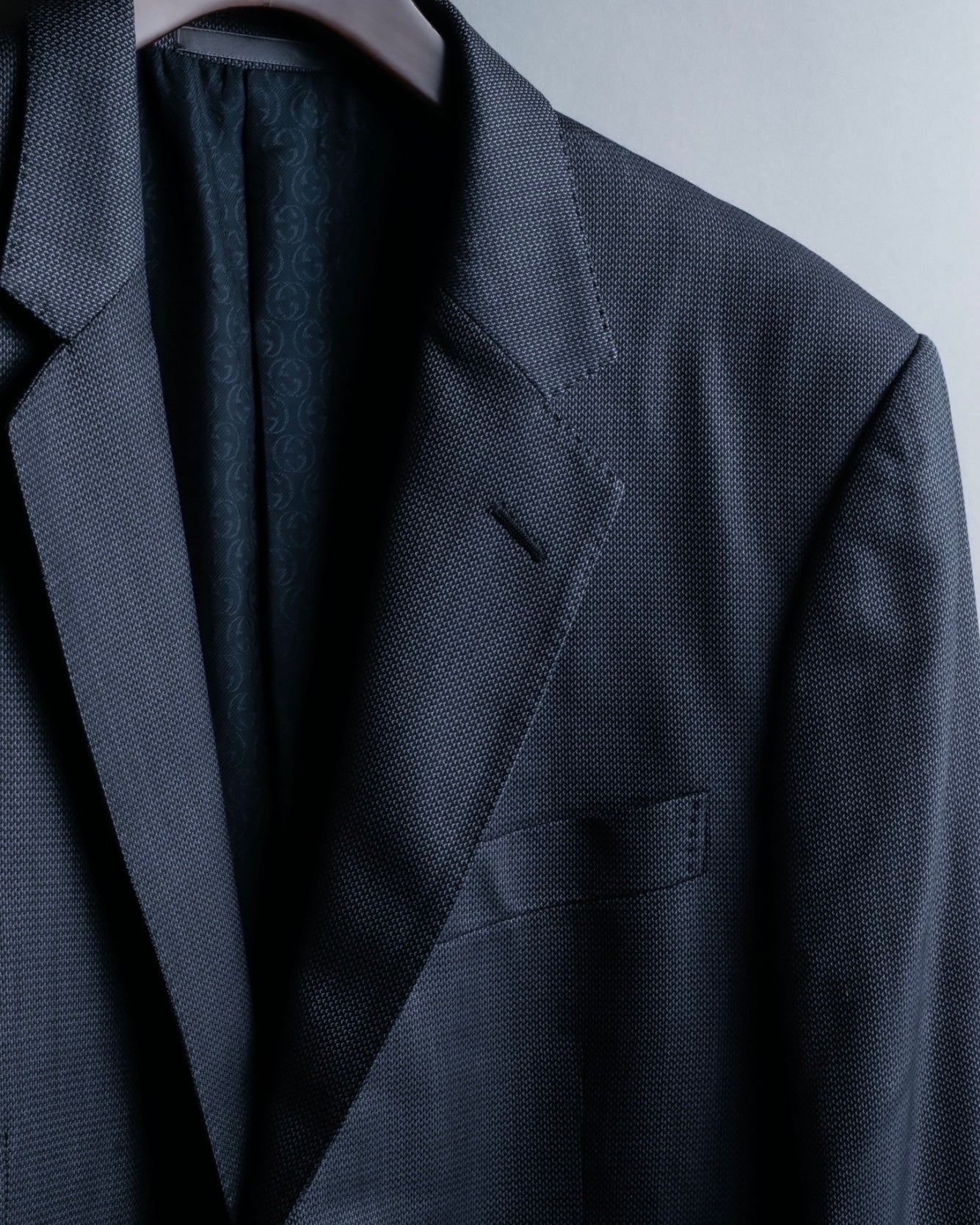 "GUCCI" silk blend gray blue spring setup