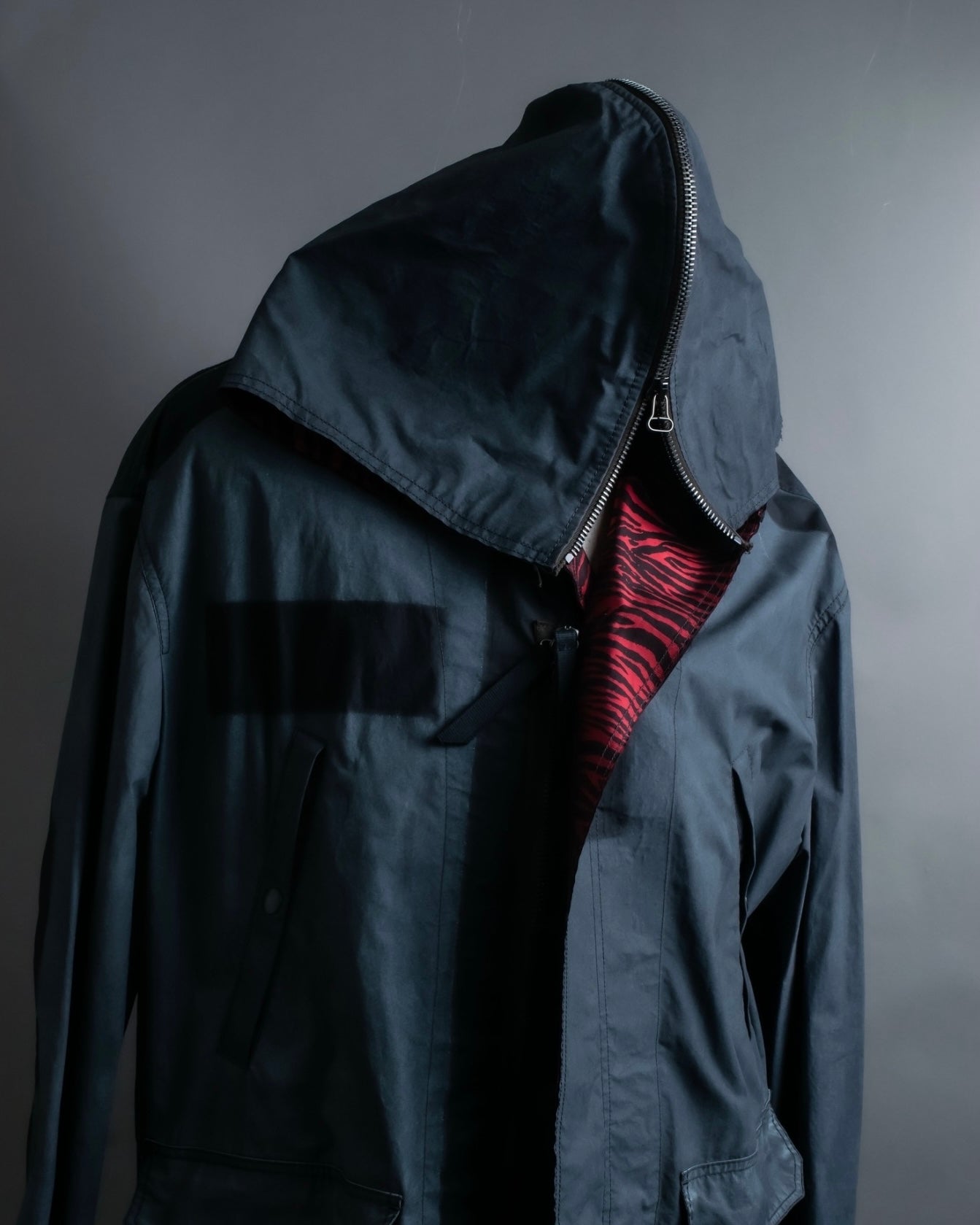 "LANVIN paris" mint condition silk blend double zip spring coat