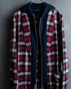 “John UNDERCOVER” gown designed check long hoodie