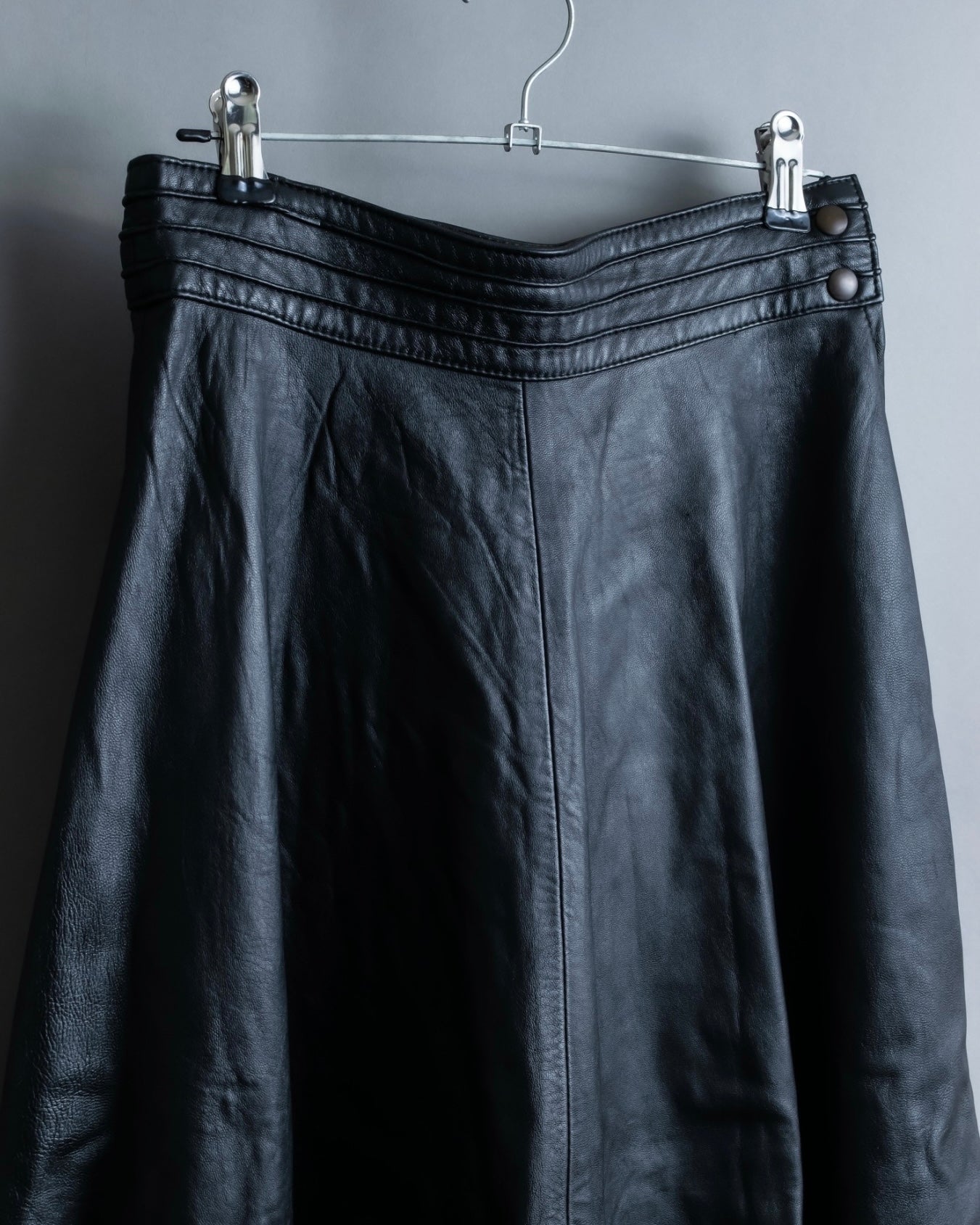 Cowhide flared lace skirt