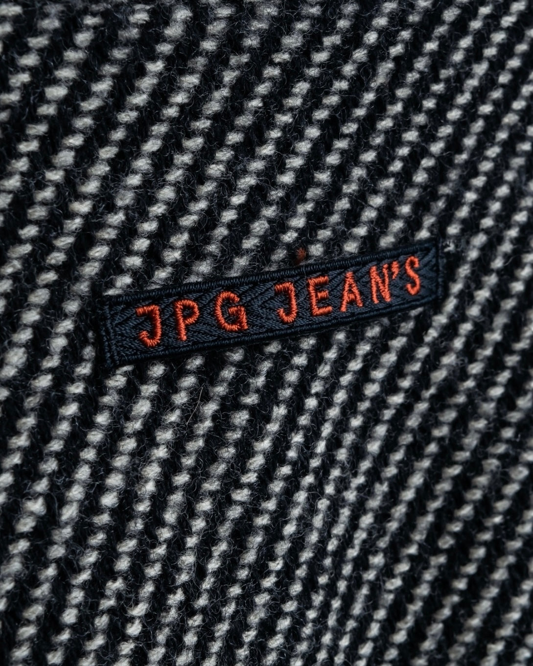 "Jean-Paul GAULTIER" bias striped wool napoleon coat