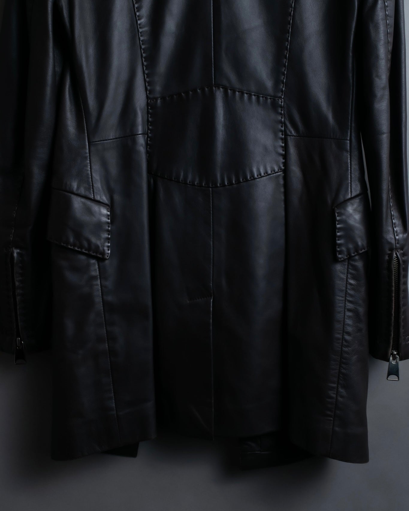"Emporio Armani" leather stitch special design jacket
