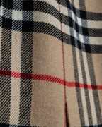 "Burberry's (70-80's)" Nova check side zip pleated skirt