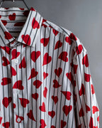 “JW Anderson” heart pattern designed striped shirt