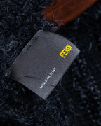 "FENDI" mohair shaggy long cardigan