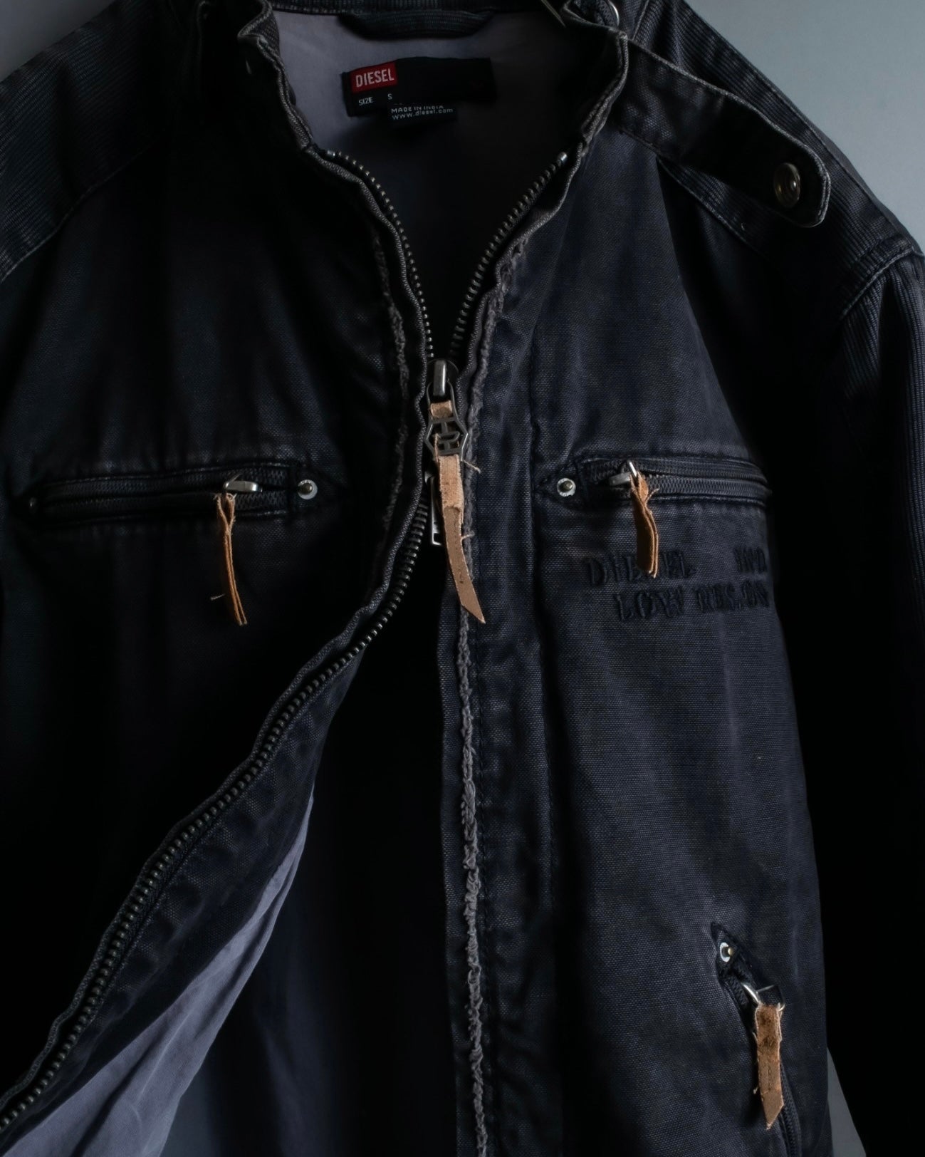 "DIESEL" Double zip gimmick jacket