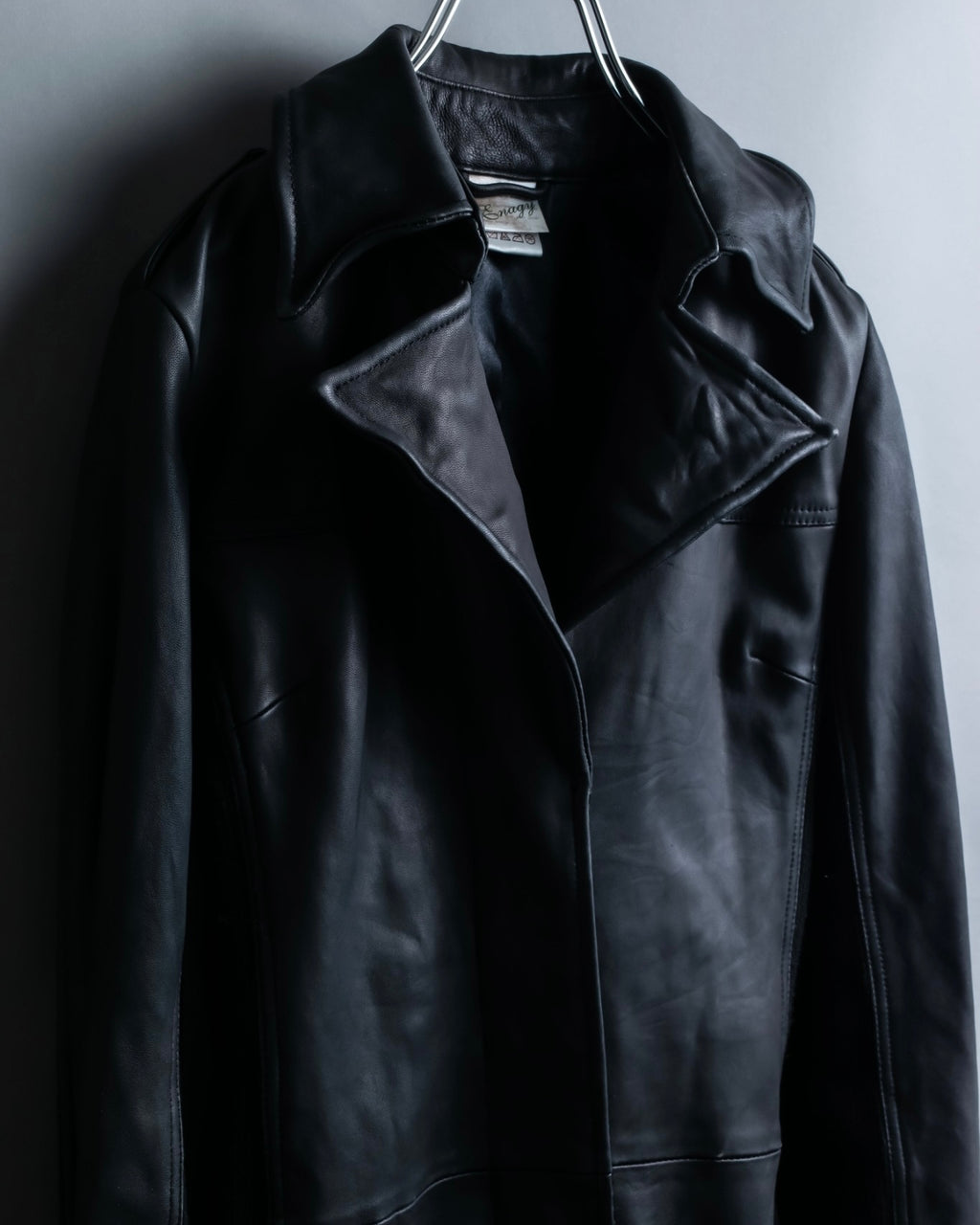 Vintage Leather x CORDUROY combination trench coat