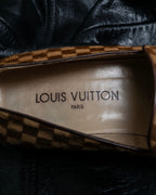 "Louis Vuitton" Damier designed unborn calf loafer