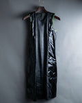 "UNDERCOVER" leather pvc combination dress