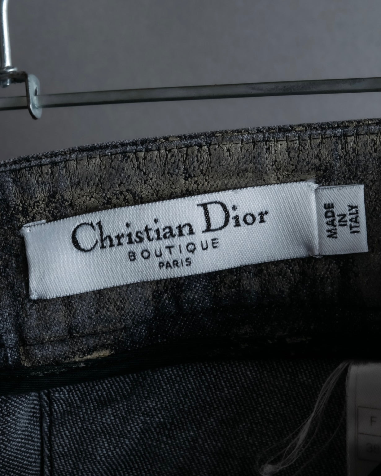 “Christian Dior”  aging process D-pocket denim