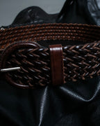 Marble Sewn Leather Belt