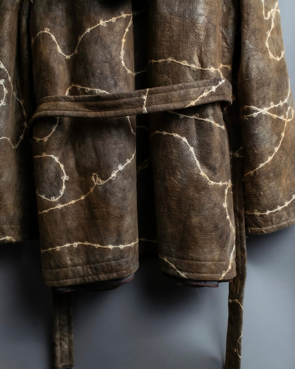 "NIEDIECK" Yarn sewn fur special hoodie jacket