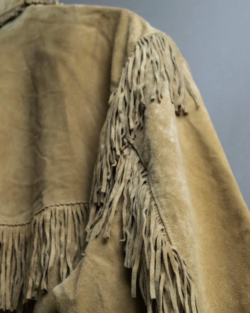 Vintage suede fringe jacket