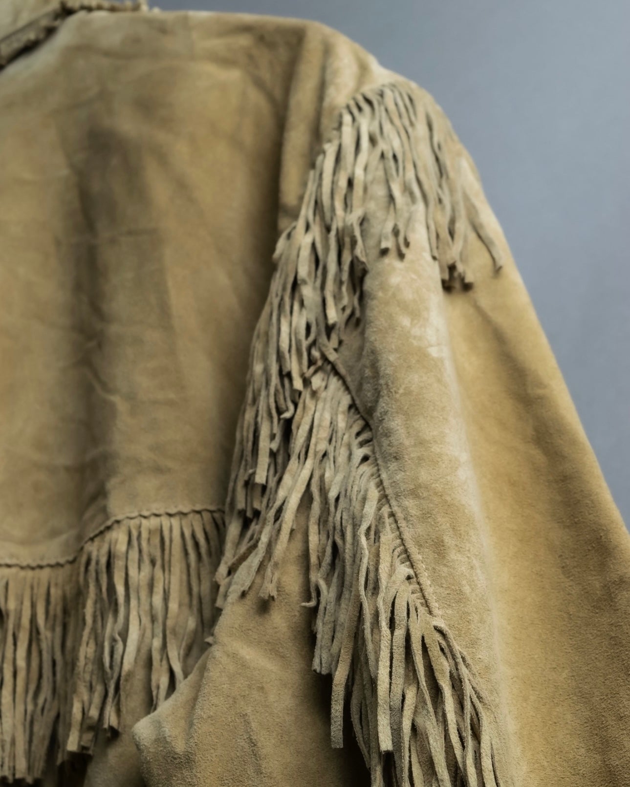 Vintage suede fringe jacket