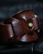 D&G Dark Brown Leather Bangle