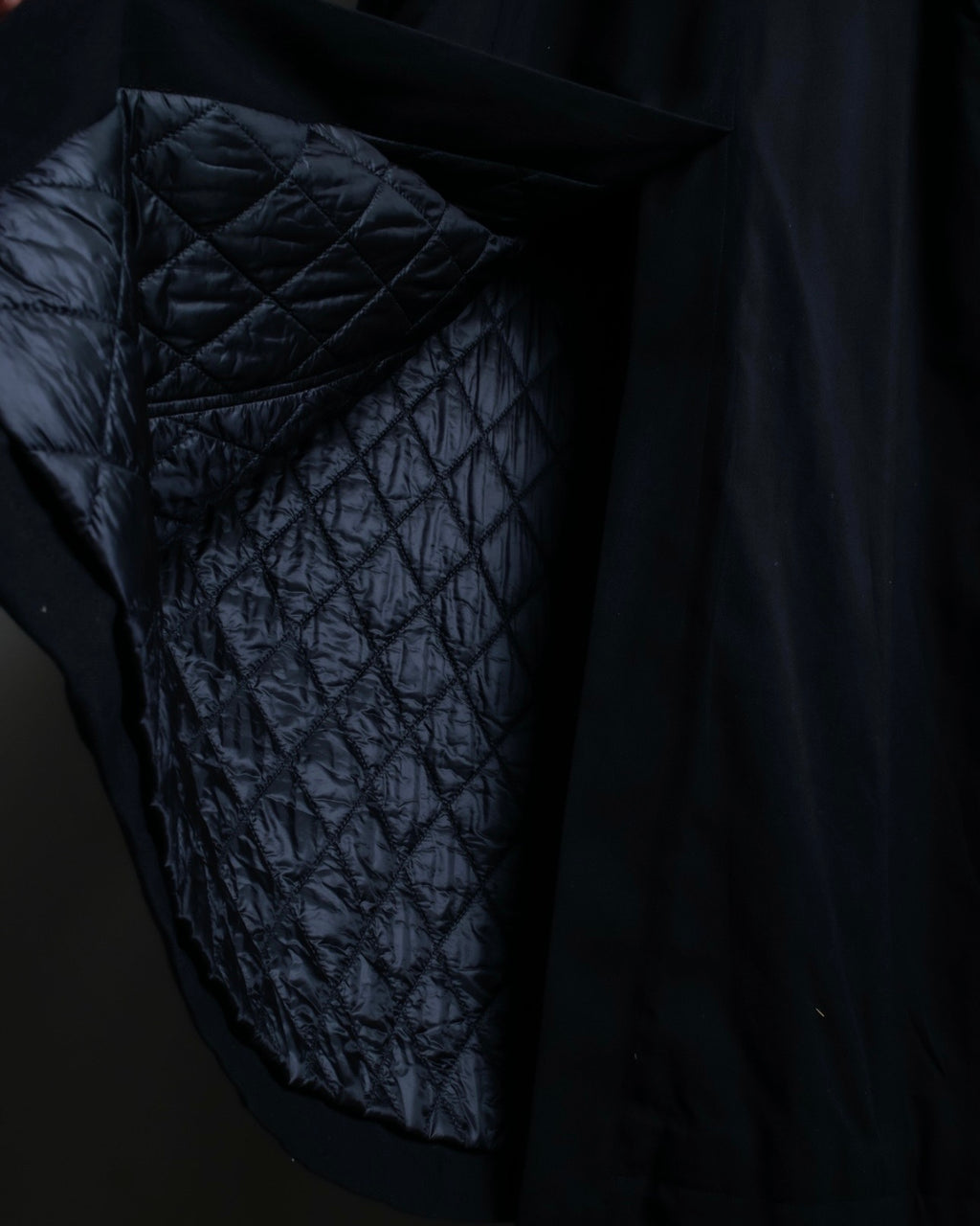 "Y's 2018 aw" Long coat with euphemistic lapels and different materials