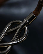 "HERMES" Cross iron bangle