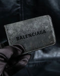 "BALENCIAGA" Glittery grunge style compact wallet