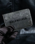 "BALENCIAGA" Glittery grunge style compact wallet