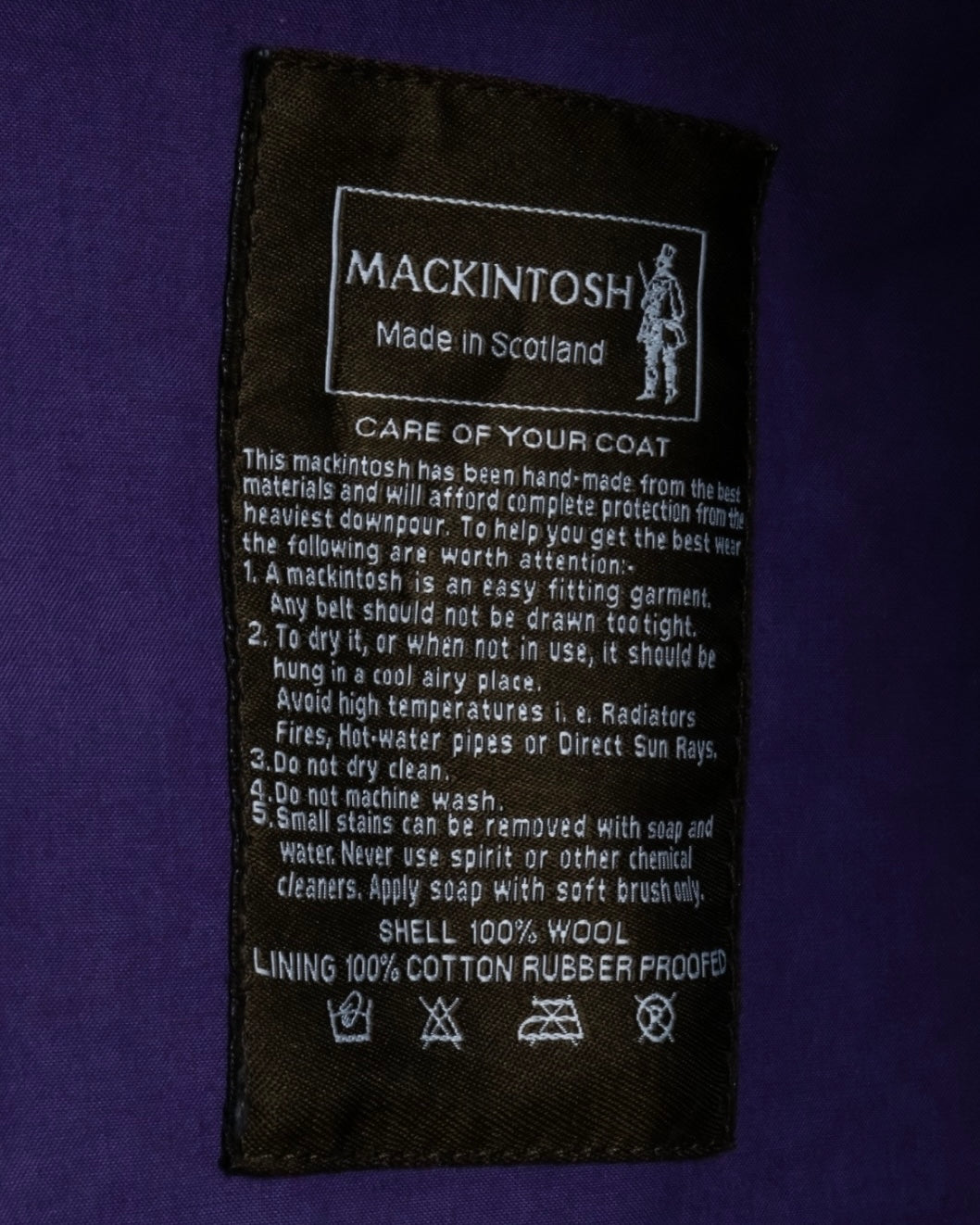 "MACKINTOSH" super oversized striped coat
