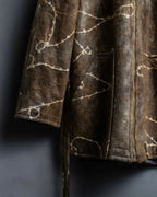 "NIEDIECK" Yarn sewn fur special hoodie jacket