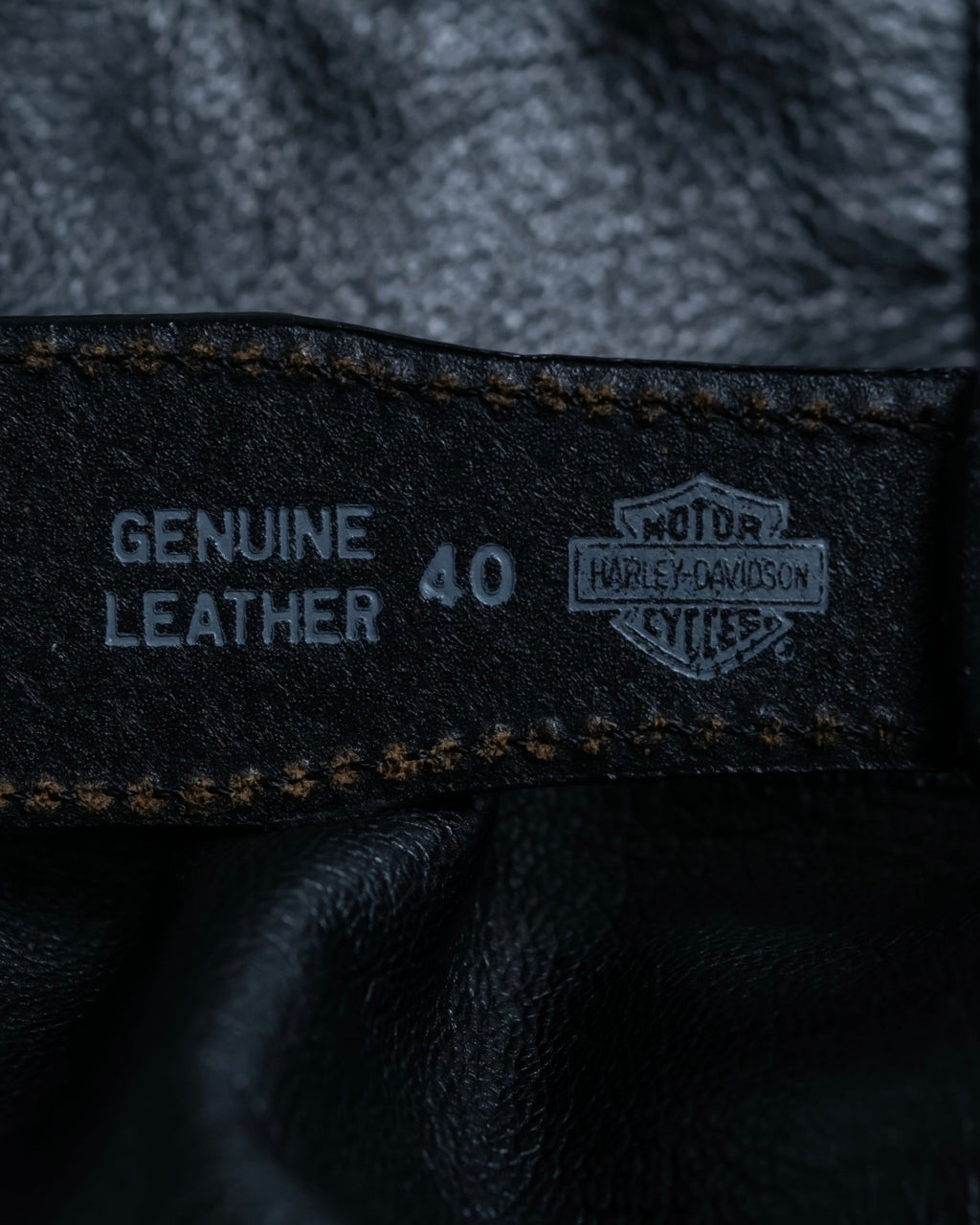 HARLEY-DAVIDSON Genuine Leather Silver Detail Belt