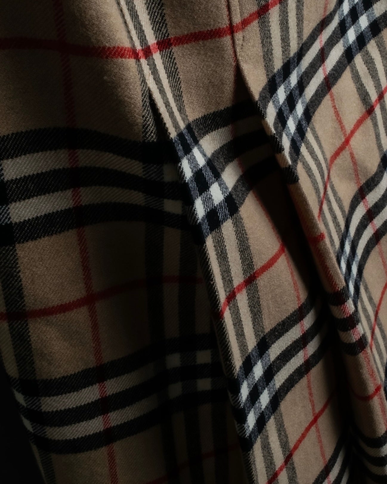 "Burberry's (70-80's)" Nova check side zip pleated skirt