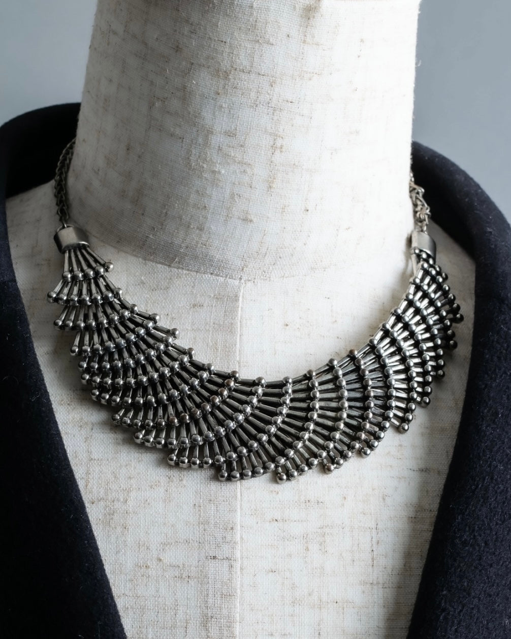 Vintagefolded iron necklace